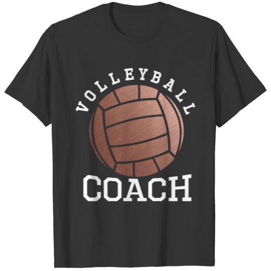 Rose Gold Volleyball Coach T Shirts