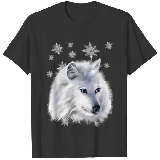 WHITE SNOW WOLF T Shirts