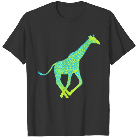 Giraffe blue yellow T Shirts