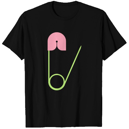 Safety pin open T Shirts