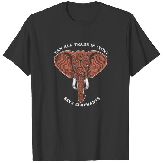 Trade in ivory save elephants T Shirts