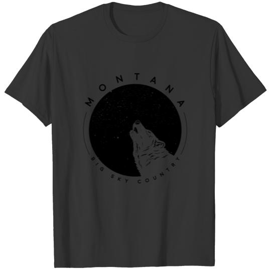 Montana Wolf Night Sky T-shirt