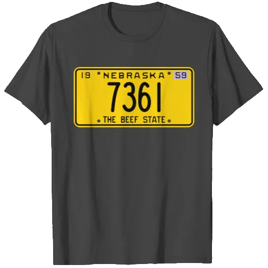 1959 Nebraska License Plate T Shirts