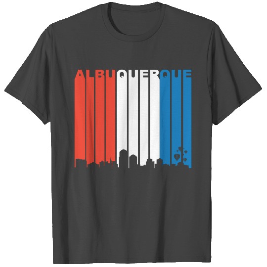 Red White And Blue Albuquerque New Mexico Skyline T Shirts