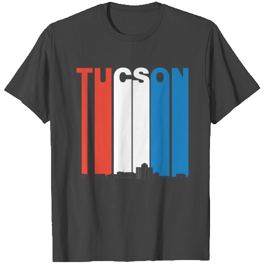 Red White And Blue Tucson Arizonna Skyline T Shirts