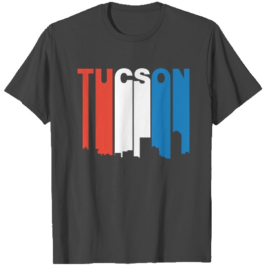 Red White And Blue Tucson Arizonna Skyline T Shirts
