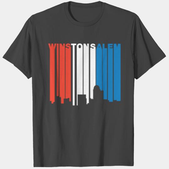 Red White And Blue Winston-Salem NC Skyline T Shirts