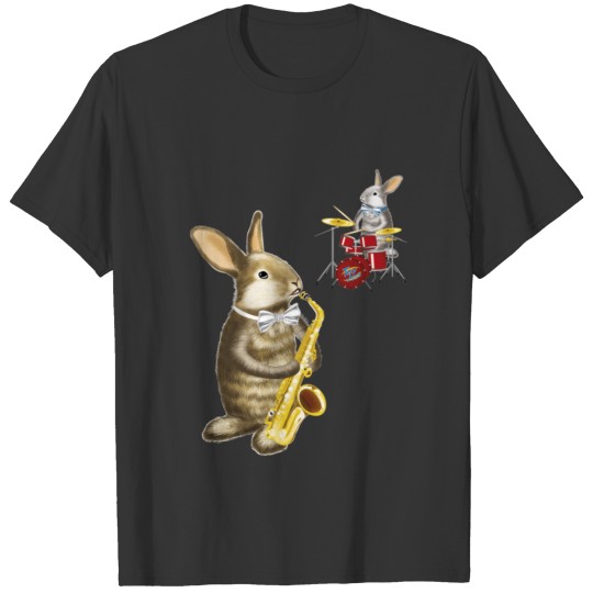 rabbit band T-shirt