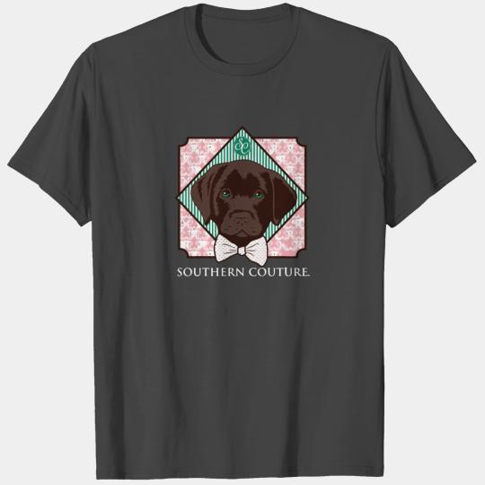 Southern Couture Comfort Color Preppy Lab Dog Bow T Shirts