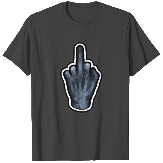 X-Ray middle finger T Shirts
