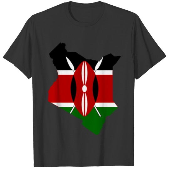 Flag map of Kenya T-shirt