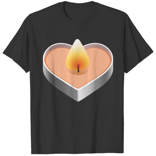 Burning heart candlelight T-shirt