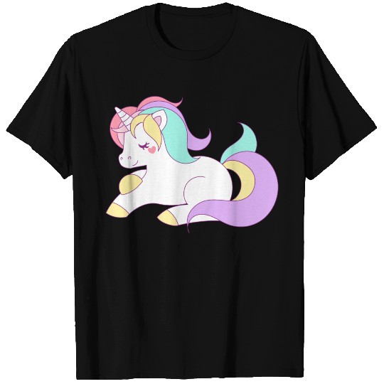 Cute Girly Pastel Rainbow Unicorn T Shirts