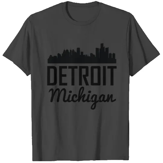 Detroit Michigan Skyline T Shirts