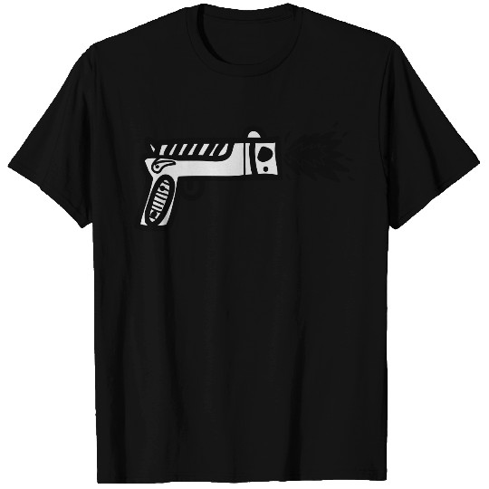 comic gun T Shirts