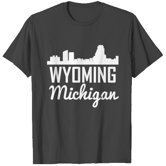 Wyoming Michigan Skyline T Shirts