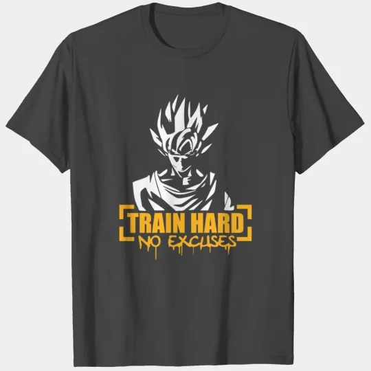 Goku Train Hard No Excuses T Shirts