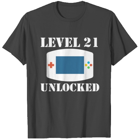 Level 21 Unlocked Video Games 21st Birthday T Shirts