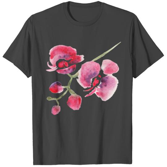 Flower orchid plant beautiful watercolor vector T Shirts