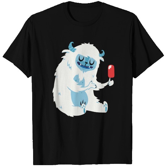 Yeti eating ice cream T Shirts