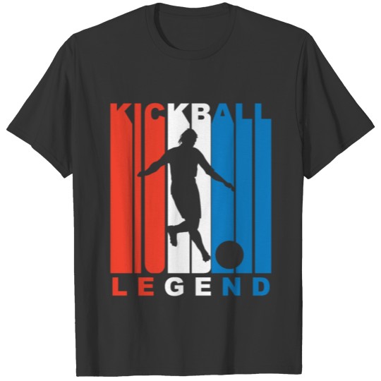 Retro Red White And Blue Kickball Legend T-shirt