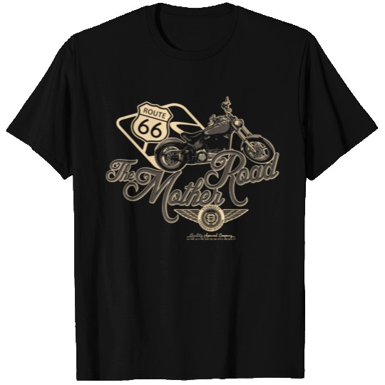 Motorcycle - Route 66 the mother road T Shirts