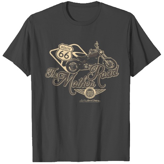 Motorcycle - Route 66 the mother road T Shirts