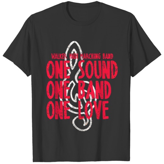 Walker High Marching Band One Sound One Band One L T-shirt