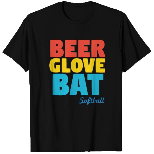 Beer Glove Bat Softball T Shirts