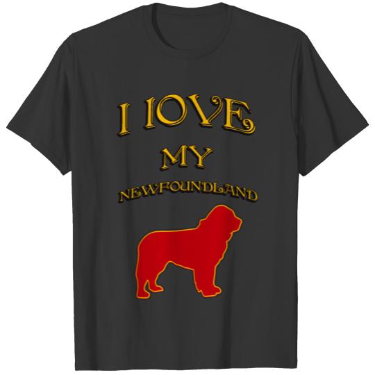 I LOVE MY DOG Newfoundland T-shirt