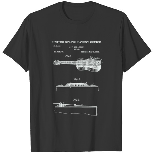 Acoustic Guitar Patent Music T-shirt