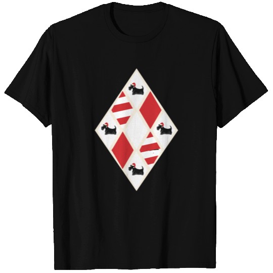 Scottie Dog Christmas Pattern T Shirts