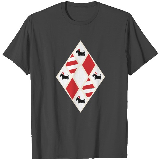 Scottie Dog Christmas Pattern T Shirts
