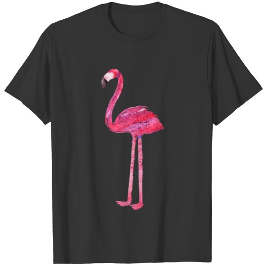 Funny Cute Flamingo Bird Watercolor Tropic Animal T Shirts