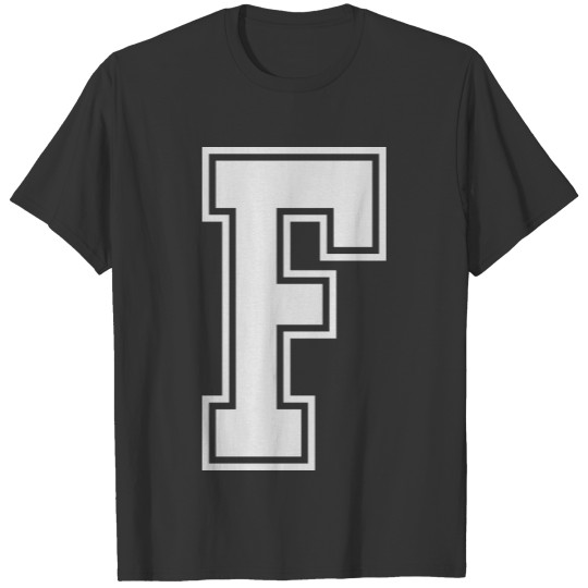 Letter F Alphabet College Style T Shirts