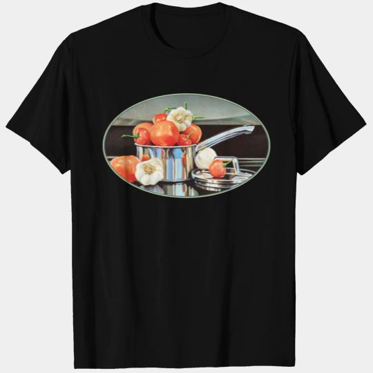 Tomato, Pepper and Garlic T Shirts