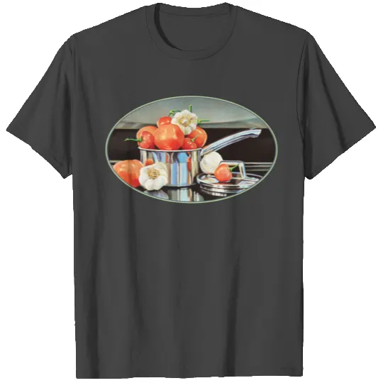 Tomato, Pepper and Garlic T Shirts