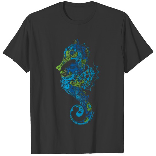 Abstract Sea horse animal wildlife vector image T Shirts