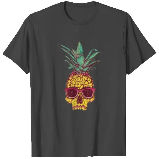 Cool Pineapple Skull T Shirts
