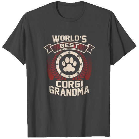World's Best Corgi Grandma T Shirts