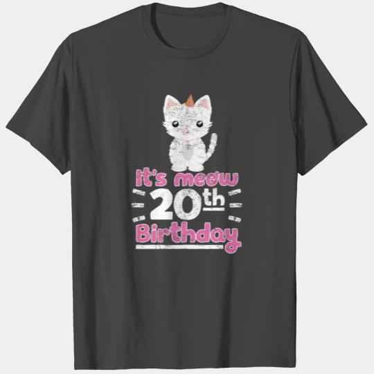 It's meow 20th Birthday Cute Gift Kitten Kitty Cat T Shirts