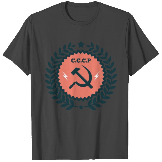 CCCP Hammer Sickle Badge T Shirts