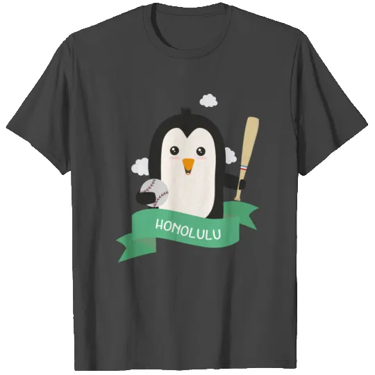 Baseball Penguin from HONOLULU Smccli T Shirts