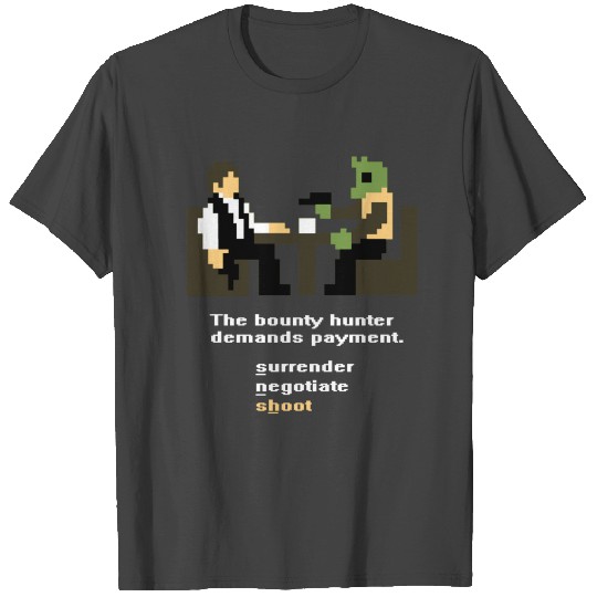 Han and Greedo 8-Bit T Shirts
