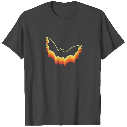 Bat Vintage Retro Rainbow T Shirts
