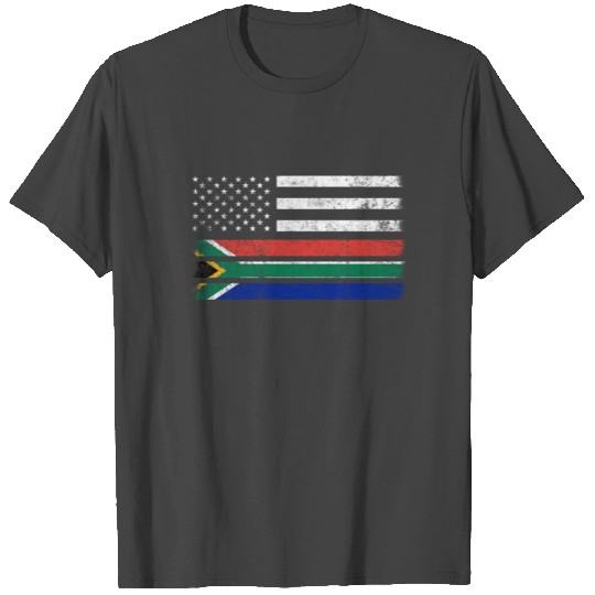 South African American Flag - USA South Africa Shi T Shirts