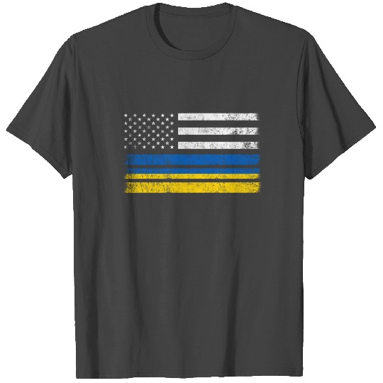 Ukrainian American Flag - USA Ukraine T Shirts