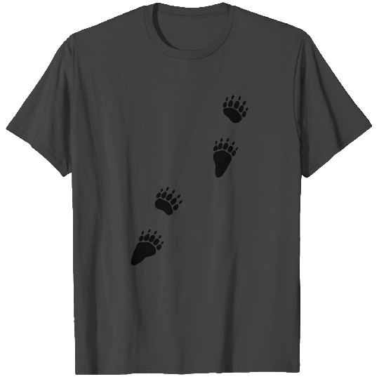 animal tracks footprint bear grizzly T Shirts