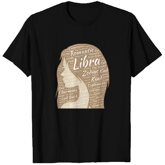 Libra Zodiac Typography T Shirts