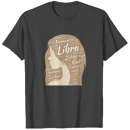 Libra Zodiac Typography T Shirts